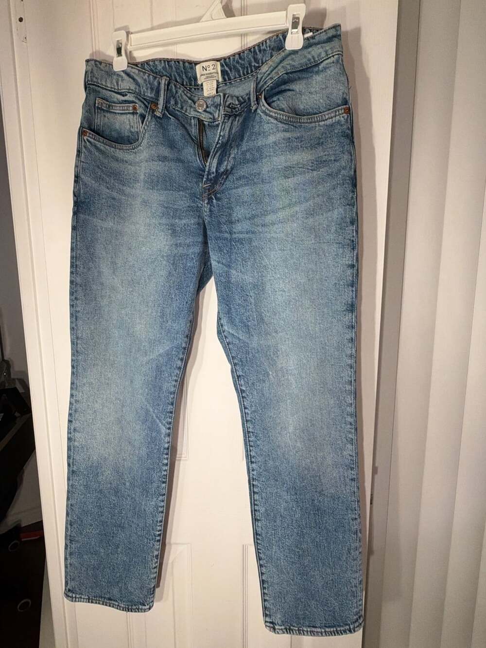 H&M Essentials Regular Fit Jeans Size 31/30 Light Wash Denim